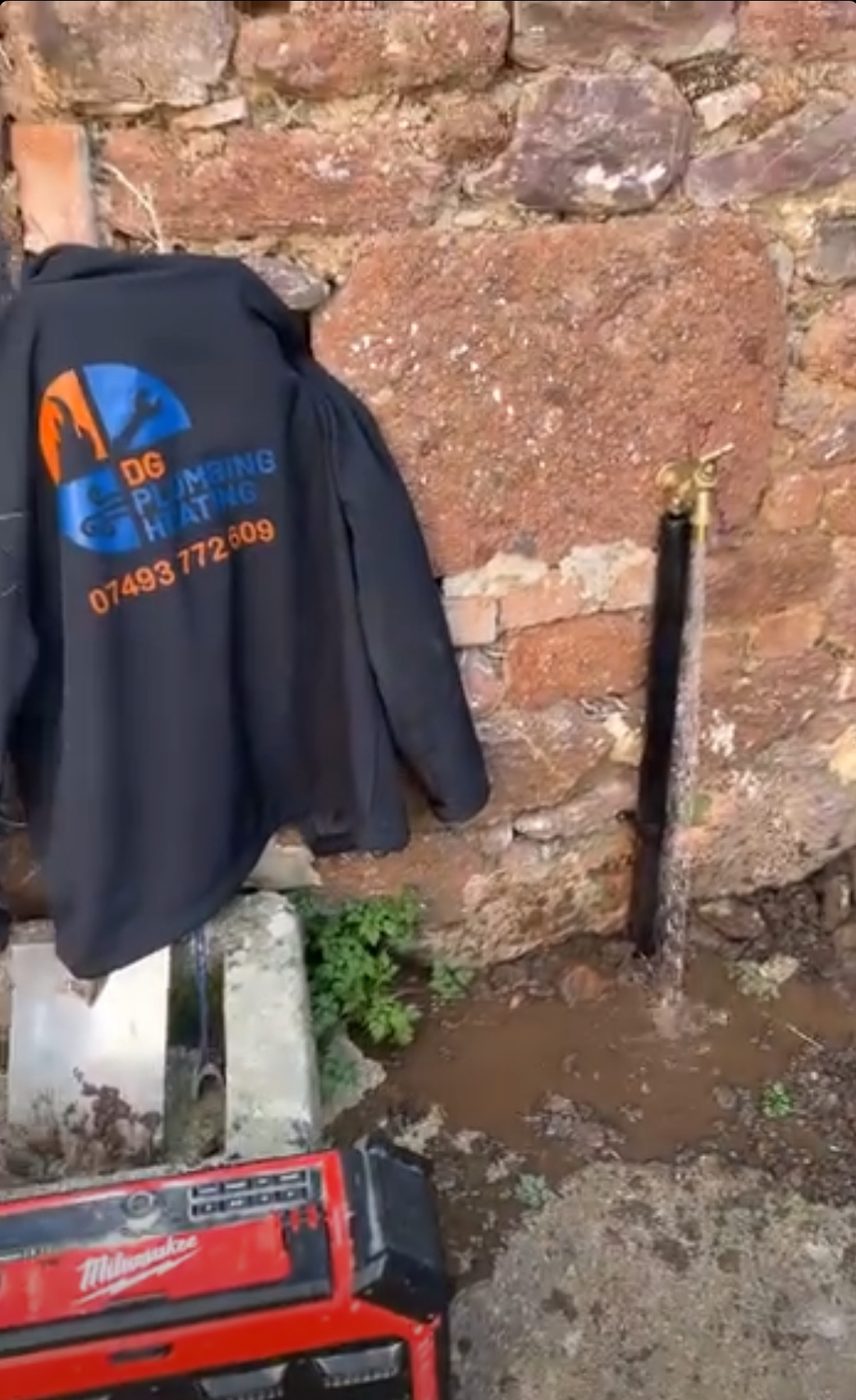 Outside tap fitted by DG Plumbing Heating in Exeter